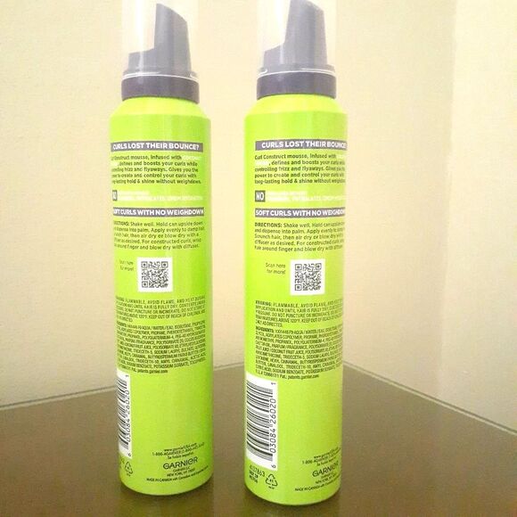 Garnier Fructis Curl Construct Mousse 2 New Bottles defined soft curls hair - Picture 2 of 5